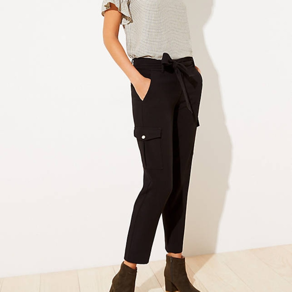 LOFT Women's NWT Slim Tie Waist Cargo Pants‎
